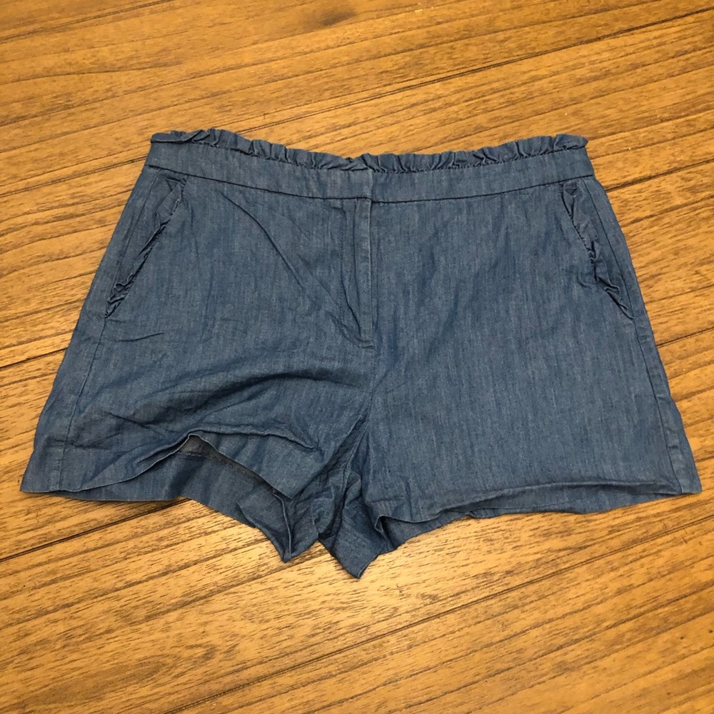 J Crew high waisted Blue Jean Shorts